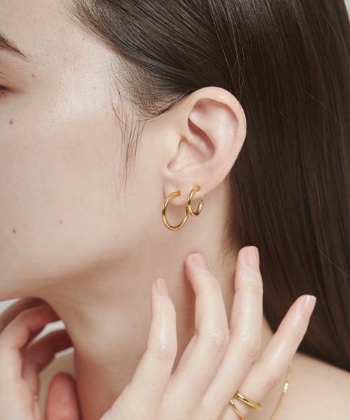 ciite'(シーテ)の「【 金属アレルギー対応 】 シンプルフープイヤリング 3ペアセット サージカルステンレス (両耳用)(イヤリング・レディース・ゴールド/シルバー・FREE)」の15枚目の写真