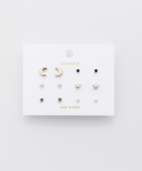 ciite'(シーテ)の「ピアス 6セット / pierce 6 set(ピアス(両耳用)・レディース・ゴールド/シルバー・FREE)」の1枚目の写真