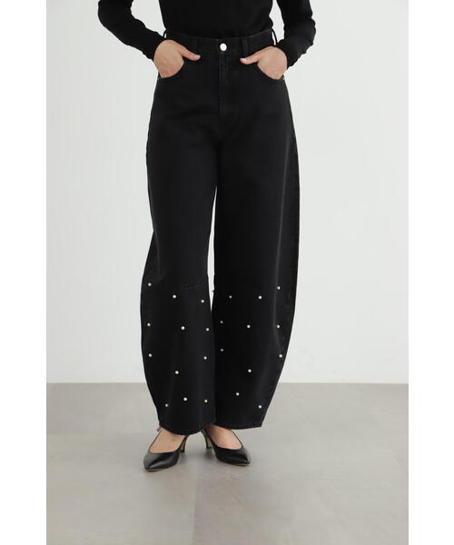 JILL STUART（ジルスチュアート）の「◆オーガニックパールデニムパンツ（デニムパンツ・レディース・ブラック/ブルー・0/4/2）」の9枚目の写真