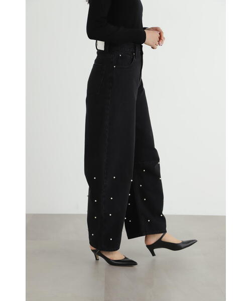 JILL STUART（ジルスチュアート）の「◆オーガニックパールデニムパンツ（デニムパンツ・レディース・ブラック/ブルー・0/4/2）」の10枚目の写真