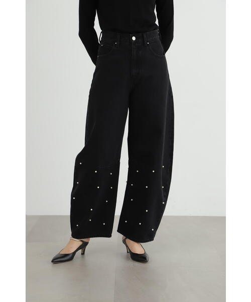 JILL STUART（ジルスチュアート）の「◆オーガニックパールデニムパンツ（デニムパンツ・レディース・ブラック/ブルー・0/4/2）」の4枚目の写真