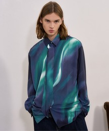 elu. オーロラブラウス M ネイビー Aurora blouse navy elu.オーロラブラウス ネイビー elu. Aurora blouse summer navy