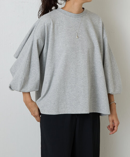 BEARDSLEY（ビアズリー）の「うしろフリルトレーナー（Tシャツ/カットソー・レディース・グレー/ブラック・FREE）」の20枚目の写真