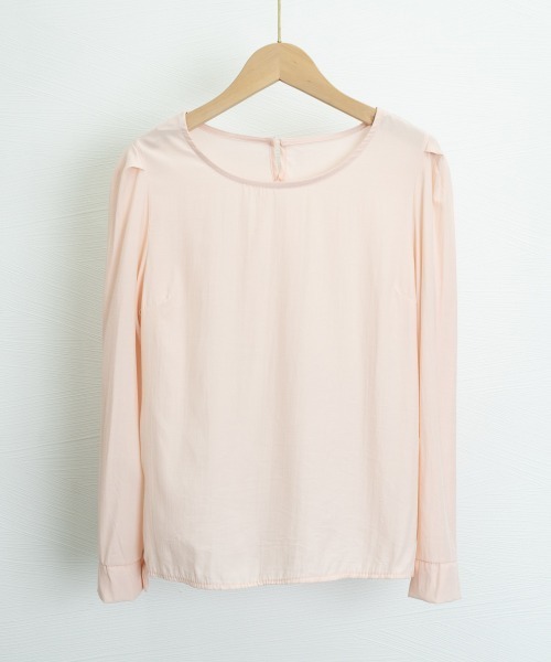Miniministore(ミニミニストア)の「タックスリーブブラウス長袖韓国風トップス(シャツ/ブラウス・レディース・ピンクベージュ/ミント/ホワイト・FREE)」の13枚目の写真