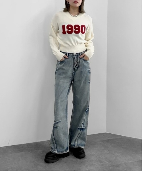 jiasecond.(ジアセカンド)の「【jiasecond.】フロントロゴニットトップス / トップス ニット ロゴ クロップド ショート プルオーバー 長袖 ブルー アイボリー レッド ZOZOTOWN限定(ニット/セーター・レディース・レッド/アイボリー/ブルー・FREE)」の19枚目の写真