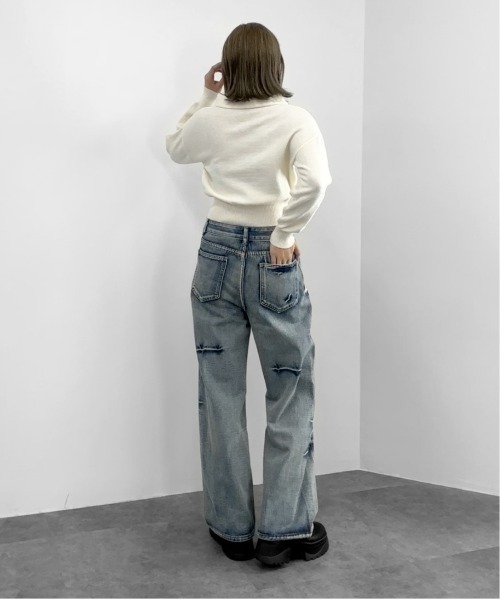 jiasecond.(ジアセカンド)の「【jiasecond.】フロントロゴニットトップス / トップス ニット ロゴ クロップド ショート プルオーバー 長袖 ブルー アイボリー レッド ZOZOTOWN限定(ニット/セーター・レディース・レッド/アイボリー/ブルー・FREE)」の21枚目の写真
