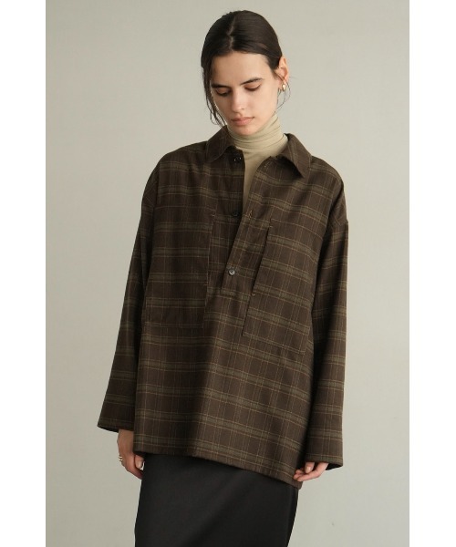 CLANE（クラネ）の「CLANE/クラネ/CHECK POCKET OVER SHIRT/17122-4232