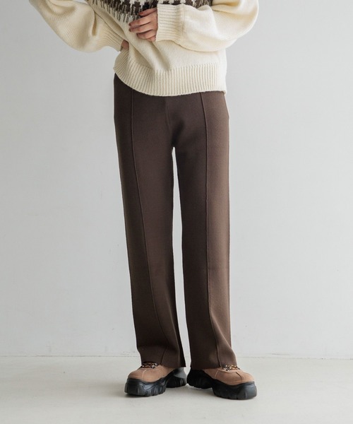 LOWRYS FARM（ローリーズファーム）の「スムースニットパンツ 133530（その他パンツ・レディース・ブラウン/その他1/ブラック/その他・FREE）」の3枚目の写真