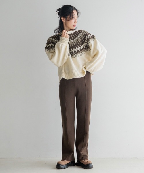 LOWRYS FARM（ローリーズファーム）の「スムースニットパンツ 133530（その他パンツ・レディース・ブラウン/その他1/ブラック/その他・FREE）」の15枚目の写真