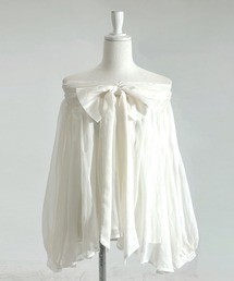 Diable baiser（ディアブルベーゼ）の「リボンオフショルボリュームスリーブブラウス（シャツ/ブラウス）」