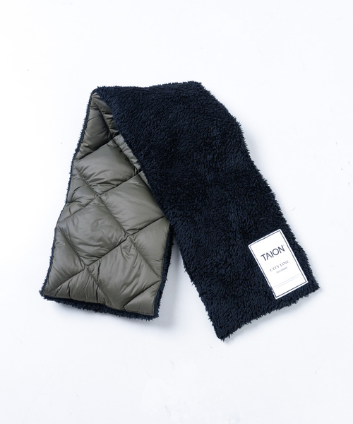 TAION（タイオン）の「【WEB限定】【TAION】シティリバーシブル ダウンボア マフラー（ストール/ショール・レディース・グレイッシュベージュ/ブラック/カーキ・フリー）」の21枚目の写真