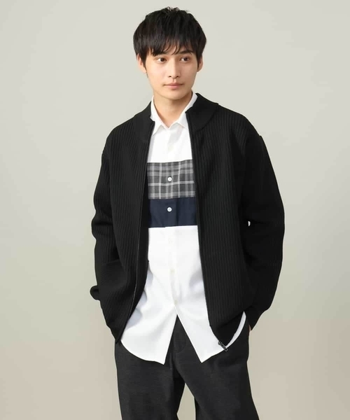 a.v.v（アーヴェヴェ）の「【こなれシャツ】パネル切替 起毛シャツ(デザテクシリーズ）（シャツ/ブラウス・メンズ・ダークインディゴブルー/ホワイト・46/48/50/44）」の7枚目の写真