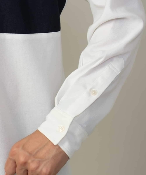 a.v.v（アーヴェヴェ）の「【こなれシャツ】パネル切替 起毛シャツ(デザテクシリーズ）（シャツ/ブラウス・メンズ・ダークインディゴブルー/ホワイト・46/48/50/44）」の15枚目の写真