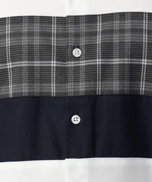 a.v.v（アーヴェヴェ）の「【こなれシャツ】パネル切替 起毛シャツ(デザテクシリーズ）（シャツ/ブラウス・メンズ・ダークインディゴブルー/ホワイト・46/48/50/44）」の17枚目の写真