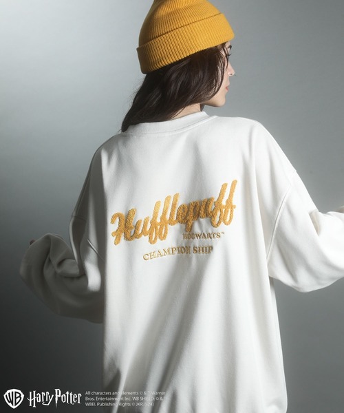 Green　Parks（グリーンパークス）の「ハリー・ポッター／サガラ刺繍裏毛プルオーバー（スウェット・レディース・ブルー/グリーン/オートミール/ベージュ・FREE）」の10枚目の写真