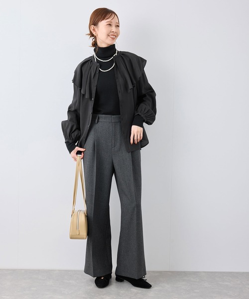 ROPE' PICNIC（ロペピクニック）の「フリルカラーブラウス（シャツ/ブラウス・レディース・ブラック/ブラック系その他/キナリ・38）」の5枚目の写真