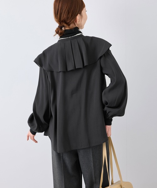 ROPE' PICNIC（ロペピクニック）の「フリルカラーブラウス（シャツ/ブラウス・レディース・ブラック/ブラック系その他/キナリ・38）」の7枚目の写真