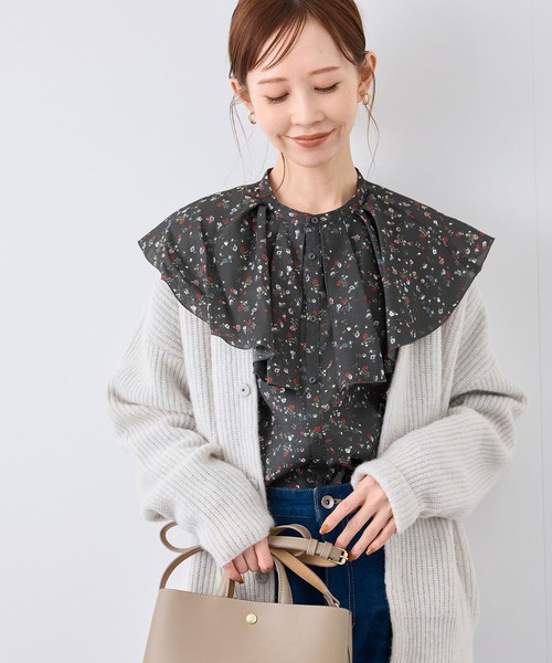 ROPE' PICNIC（ロペピクニック）の「フリルカラーブラウス（シャツ/ブラウス・レディース・ブラック/ブラック系その他/キナリ・38）」の16枚目の写真