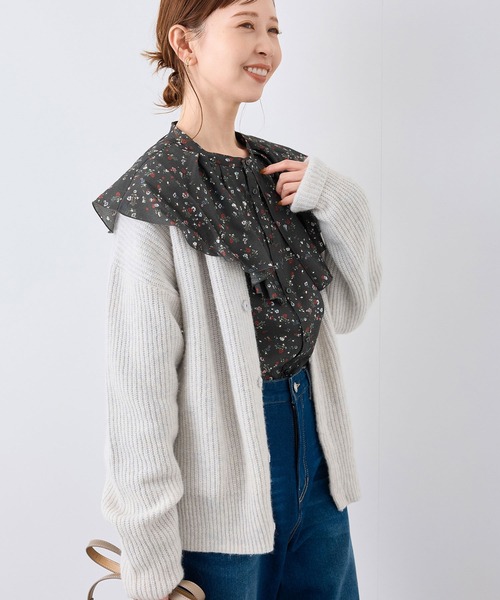 ROPE' PICNIC（ロペピクニック）の「フリルカラーブラウス（シャツ/ブラウス・レディース・ブラック/ブラック系その他/キナリ・38）」の17枚目の写真