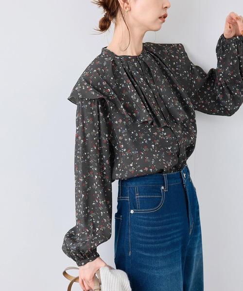 ROPE' PICNIC（ロペピクニック）の「フリルカラーブラウス（シャツ/ブラウス・レディース・ブラック/ブラック系その他/キナリ・38）」の19枚目の写真