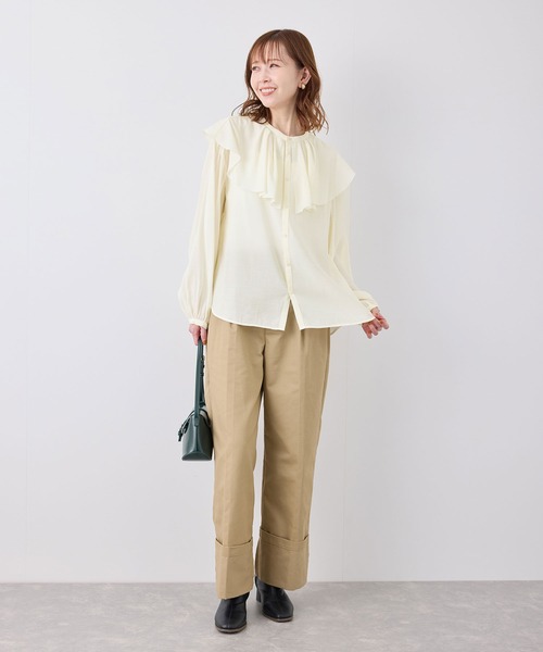 ROPE' PICNIC（ロペピクニック）の「フリルカラーブラウス（シャツ/ブラウス・レディース・ブラック/ブラック系その他/キナリ・38）」の20枚目の写真