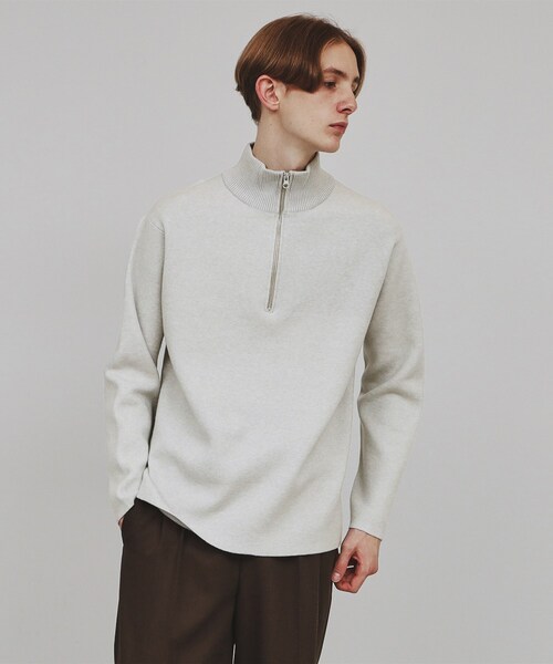 tk.TAKEO KIKUCHI（ティーケータケオキクチ）の「◆もちもちハーフジップニット（ニット/セーター・メンズ・ライトグレー/ネイビー/ブラック/ブルー・01/02/03）」の12枚目の写真