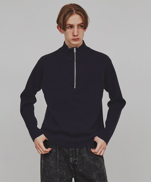 tk.TAKEO KIKUCHI（ティーケータケオキクチ）の「◆もちもちハーフジップニット（ニット/セーター・メンズ・ライトグレー/ネイビー/ブラック/ブルー・01/02/03）」の20枚目の写真