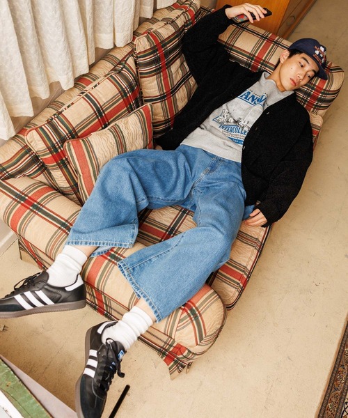 niko and...（ニコアンド）の「アソートレトロBIGプリントプルオーバー（スウェット・メンズ・オフホワイト/ブルー/グレー/ブラック/マスタード/ホワイト・LARGE/MEDIUM）」の14枚目の写真