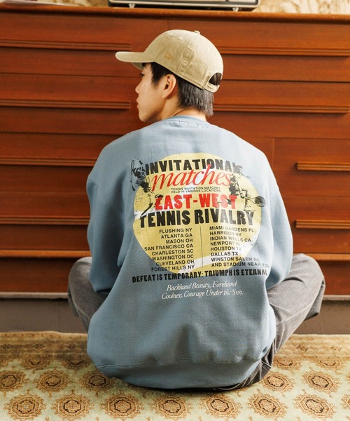 niko and...（ニコアンド）の「アソートレトロBIGプリントプルオーバー（スウェット・メンズ・オフホワイト/ブルー/グレー/ブラック/マスタード/ホワイト・LARGE/MEDIUM）」の21枚目の写真