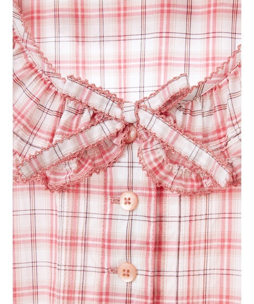 【セール】薔薇格子プリントパッチワークワンピース（ワンピース）｜PINK HOUSE（ピンクハウス）