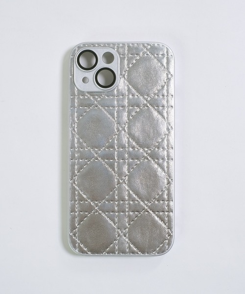 Dior 黒レザー iPhone14/13ケース キルティング DIOR
