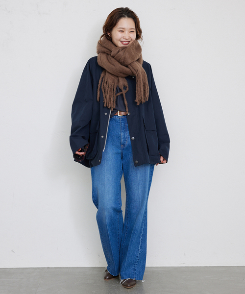 SLOBE IENA（スローブイエナ）の「SLOBE IENA エアリーカラーストール（マフラー・レディース・スカイブルー/ホワイト/ピンク/キャメル・FREE）」の11枚目の写真