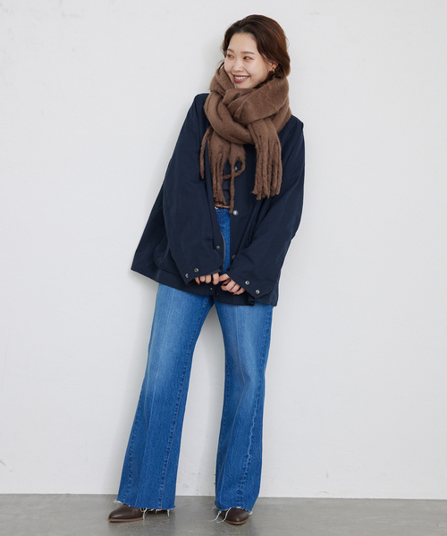 SLOBE IENA（スローブイエナ）の「SLOBE IENA エアリーカラーストール（マフラー・レディース・スカイブルー/ホワイト/ピンク/キャメル・FREE）」の12枚目の写真