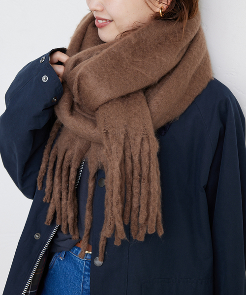 SLOBE IENA（スローブイエナ）の「SLOBE IENA エアリーカラーストール（マフラー・レディース・スカイブルー/ホワイト/ピンク/キャメル・FREE）」の15枚目の写真