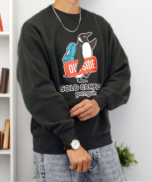 Burner(バーナー)の「【GROOVY STORE】フロントアニマルプリント裏起毛スウェットクルー(スウェット・メンズ・ホワイト/モカ/スミクロ/杢グレー/ホワイト系その他2/ダークグリーン/ブラック/スモークピンク・M/L/LL)」の22枚目の写真