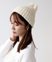 Jines（ジネス）の「チェーン付リブボブキャップ【CLIPPER CASUALS/クリッパー カジュアル】（ニットキャップ/ビーニー）」