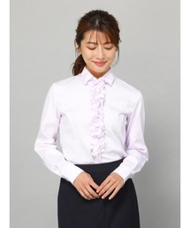 【形態安定】長袖ブラウス STOVEL MASON WHITE 取り外し フリル スキッパー 通年【レディース】