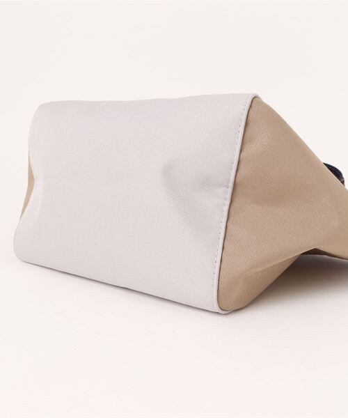 THEATRE PRODUCTS（シアタープロダクツ）の「バイカラーアウトポケットJQテープバッグ-M-/500mlペットボトル収納可能（トートバッグ・レディース・ブラック/ベージュ・FREE）」の4枚目の写真