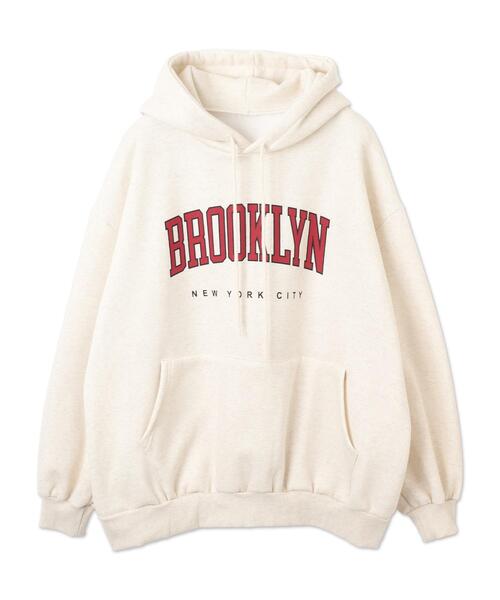 WEGO（ウィゴー）の「WEGO/BROOKLYNロゴビッグパーカー（パーカー・レディース・オートミール/ワイン/グレー・FREE）」の21枚目の写真