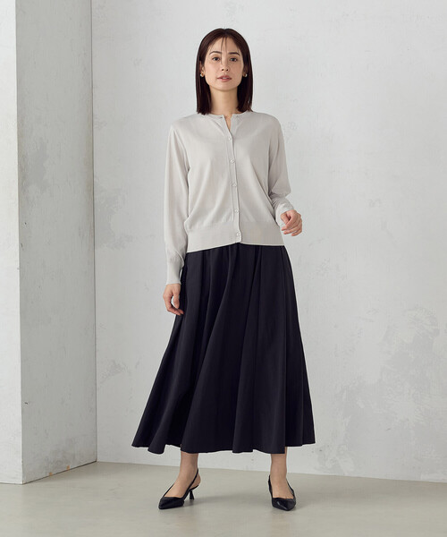 COMME CA ISM（コムサイズム）の「【ウォッシャブル】UVカット ベーシック クルーネックカーディガン（カーディガン/ボレロ・レディース・ネイビー/ミント/ライトグレー/ブラック・MEDIUM/LARGE）」の5枚目の写真