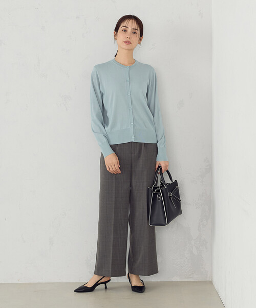 COMME CA ISM（コムサイズム）の「【ウォッシャブル】UVカット ベーシック クルーネックカーディガン（カーディガン/ボレロ・レディース・ネイビー/ミント/ライトグレー/ブラック・MEDIUM/LARGE）」の11枚目の写真