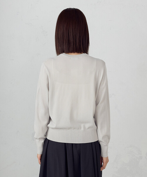 COMME CA ISM（コムサイズム）の「【ウォッシャブル】UVカット ベーシック クルーネックカーディガン（カーディガン/ボレロ・レディース・ネイビー/ミント/ライトグレー/ブラック・MEDIUM/LARGE）」の15枚目の写真