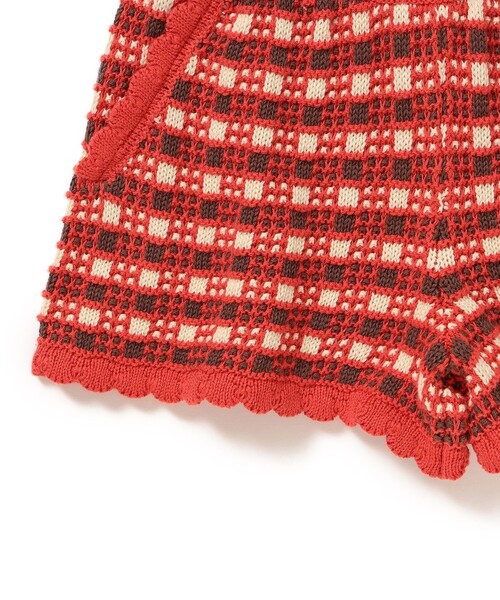 B:MING by BEAMS（ビーミングバイビームス）の「チェック ニット キュロット 2025SS（90～120cm）（その他パンツ・キッズ・ネイビー/レッド・M(110-120)/S(90-100)）」の12枚目の写真