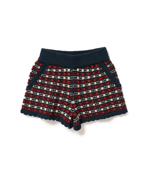 B:MING by BEAMS（ビーミングバイビームス）の「チェック ニット キュロット 2025SS（90～120cm）（その他パンツ・キッズ・ネイビー/レッド・M(110-120)/S(90-100)）」の15枚目の写真