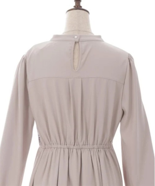 axes femme（アクシーズファム）の「チャイナ釦薔薇柄切替ワンピース（ワンピース・レディース・ブラック/ベージュ/レッド・FREE）」の6枚目の写真