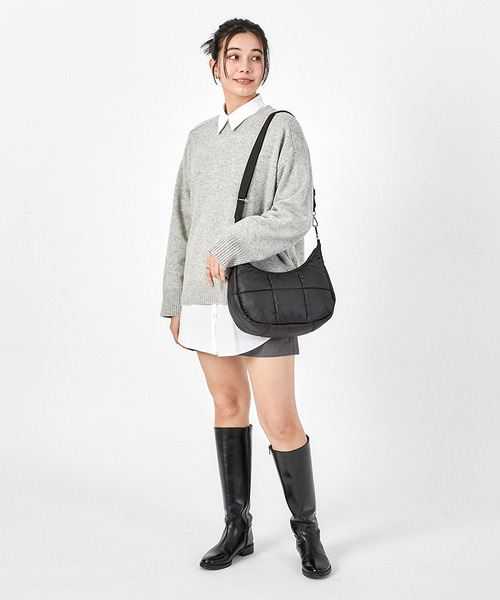 PUFFY N/S CONV HOBO タイムレスノワール（ショルダーバッグ）｜LeSportsac（レスポートサック）