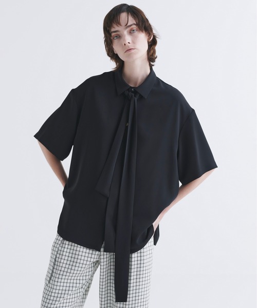 8/3出品取止　最終セール　CULLNI 21ss ボウタイシャツ　半袖 8/3出品取止 最終セール CULLNI 21ss ボウタイシャツ 半袖