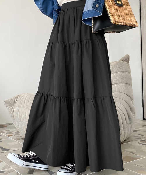 ティアードボリュームロングスカート（スカート）｜CADBURY（キャドバリー） 5,022円