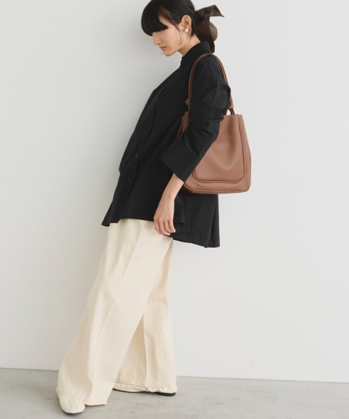 極美品✨A DAY IN THE LIFE レザーライク トートバッグ ブラック jn5528-01_1.jpg