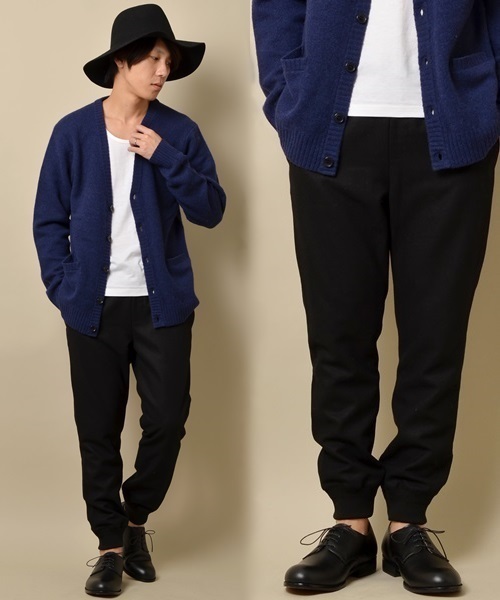 SHIPS JET BLUE(シップスジェットブルー)の「SHIPS JET BLUE(シップス ジェットブルー): T/W リブパンツ15FW■(その他パンツ・メンズ・ブラック/チャコールグレー/オリーブ/ネイビー・SMALL/LARGE/MEDIUM)」の2枚目の写真